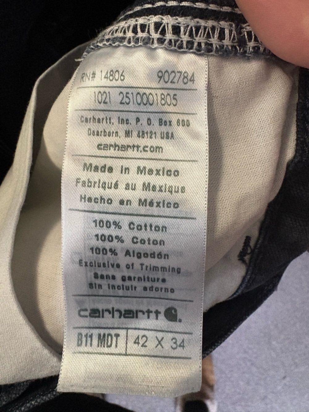 Carhartt Men's Dark Navy Cargo Work Pants - Picture 5 of 5